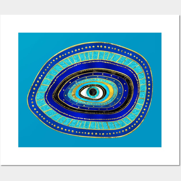 Evil Eye Amulet Ornament Wall Art by Nartissima